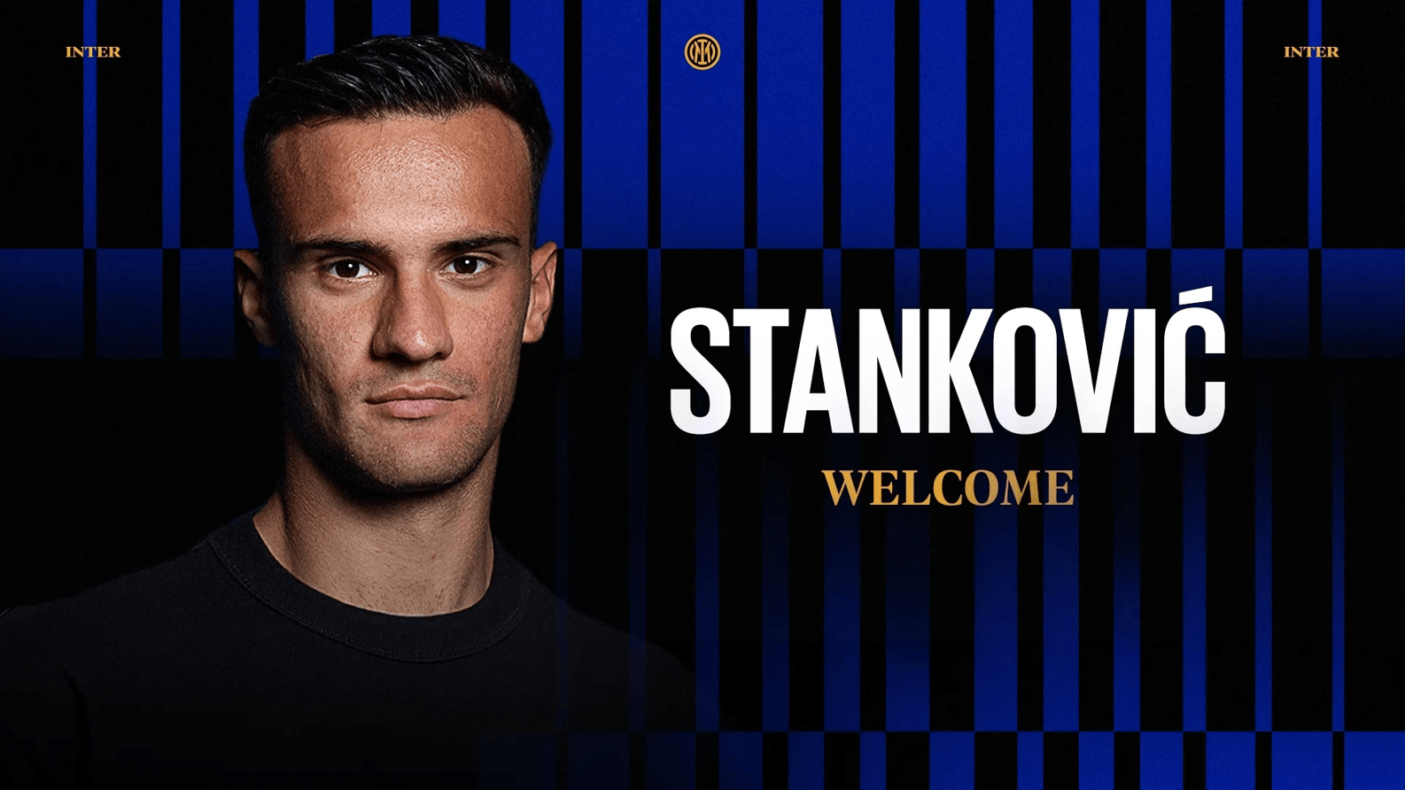 hupu-football-1780658014644-ayx-0png - AYX Sports Hub Inter Milan welcome banner featuring Stanković portrait against a blue-black checkerboard background with club crest accents.