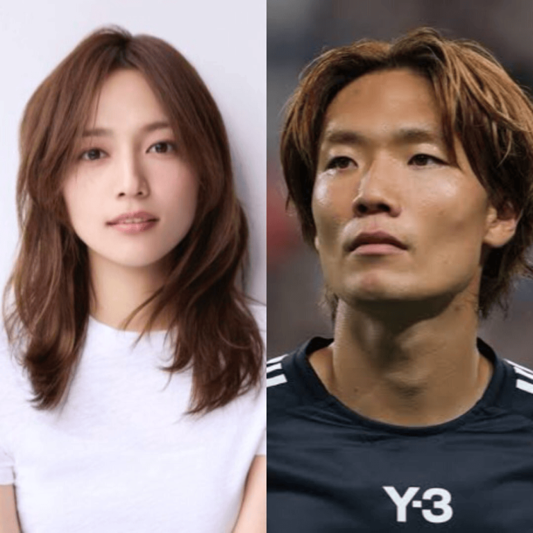 Side-by-side photo: a woman with long brown hair in a white top (left) and a man with brown hair in a dark Y-3 jersey (right).