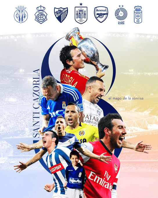 Collage of football players celebrating a trophy with club crests above, set against a stadium background.